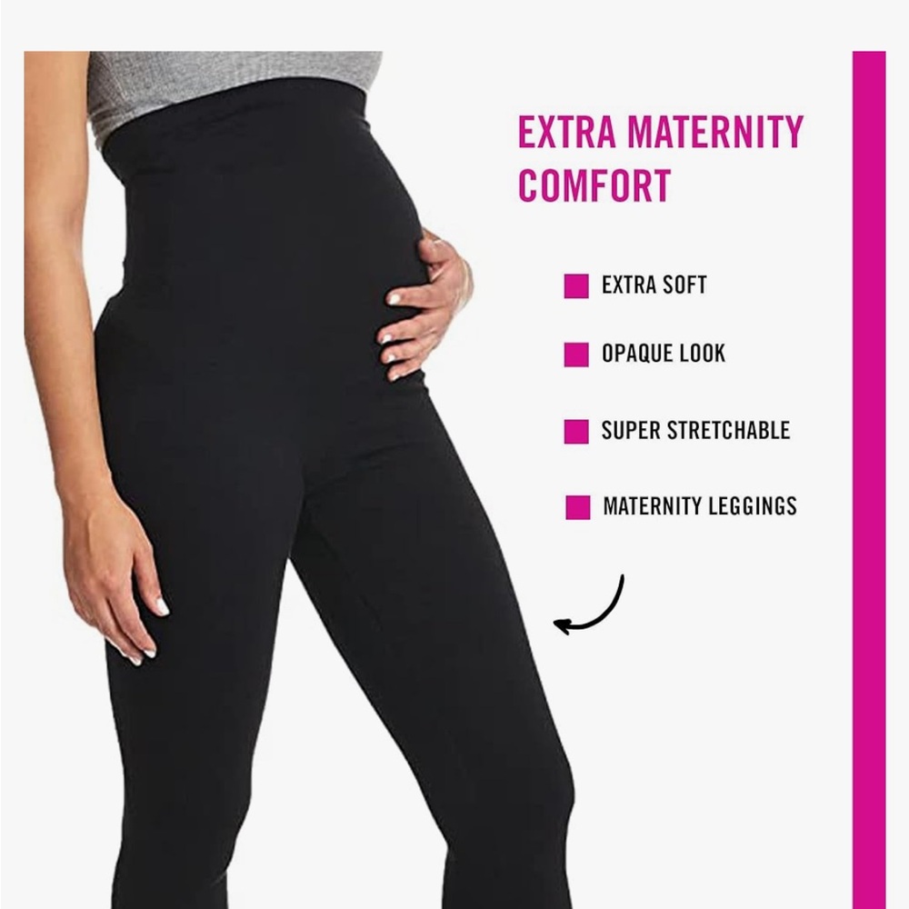 NWT Black Hue Maternity Leggings, Large